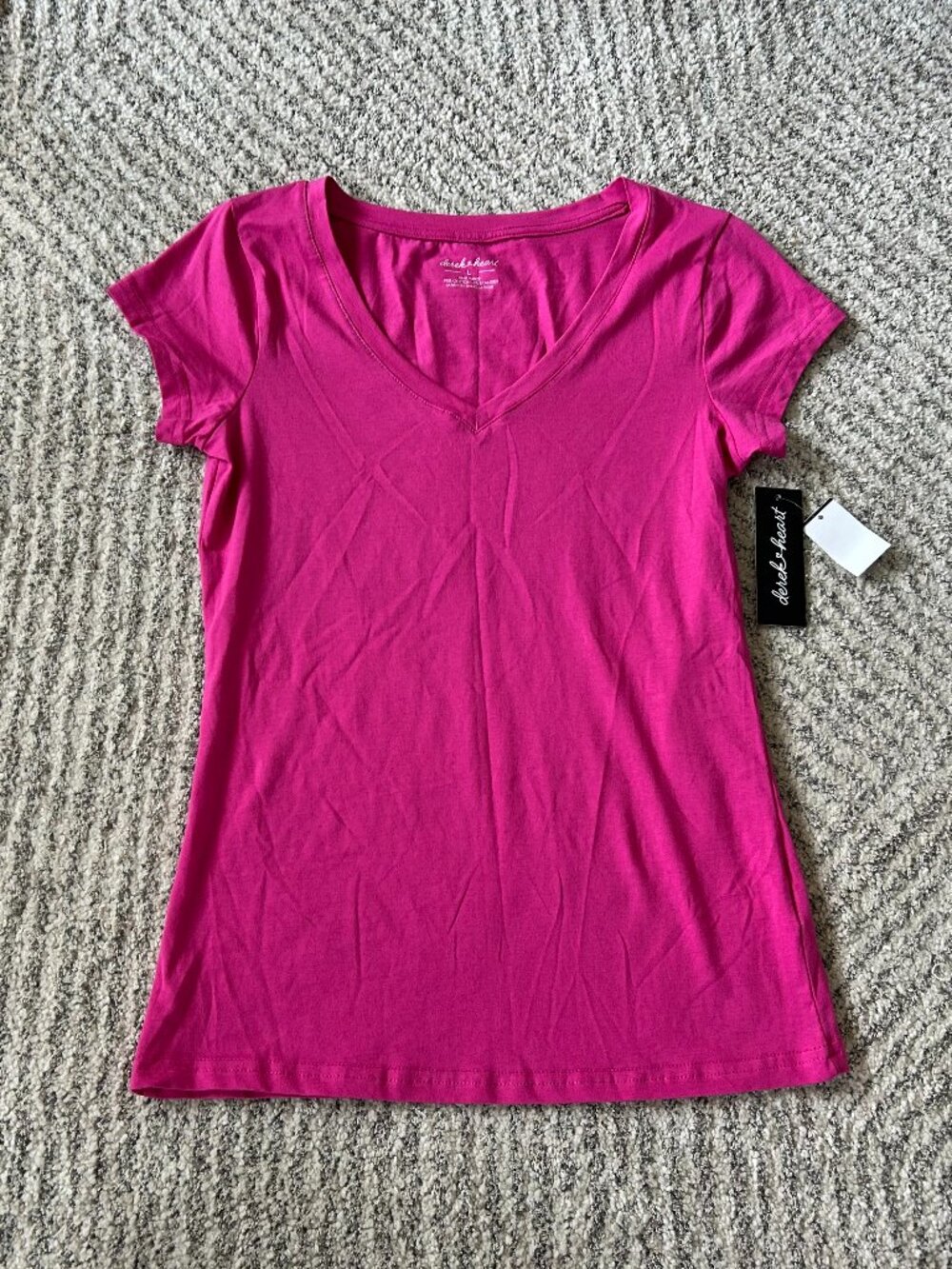 NWT Hot Pink V-Neck Top!